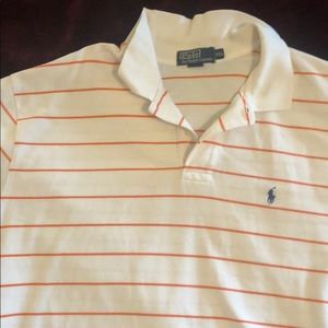 White and orange Polo shirt